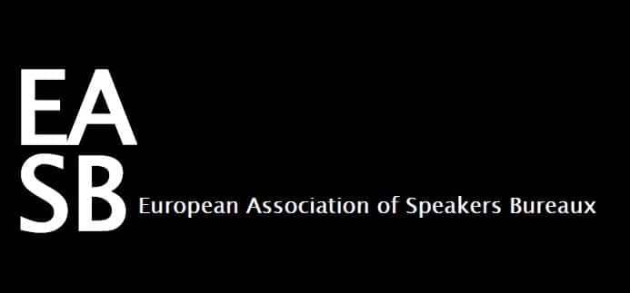 An image of the logo of the EASB (European Association of Speaker Bureaus) which The Speakers Agency is proud to be a part of.