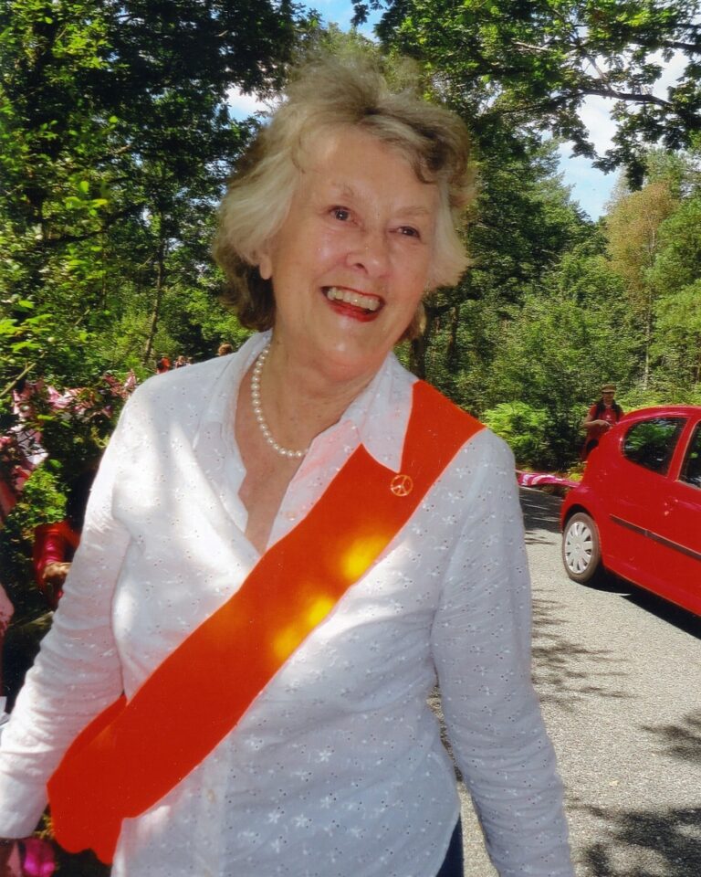 Rowena wearing a Red Sash