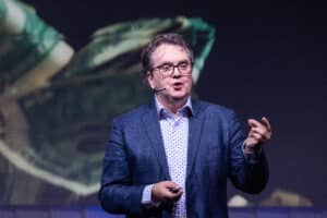 scott delivering a speech