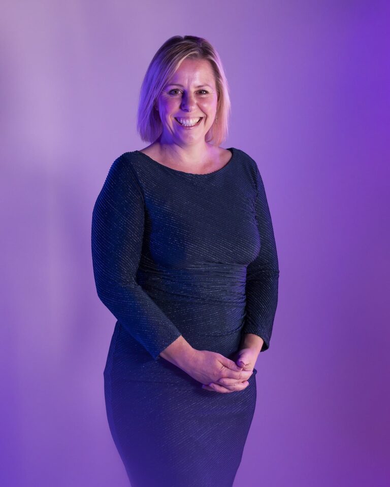 Danni Hewson looking at camera