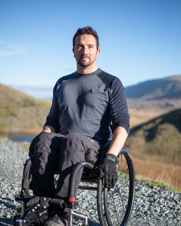 Darren Edwards in wheelchair