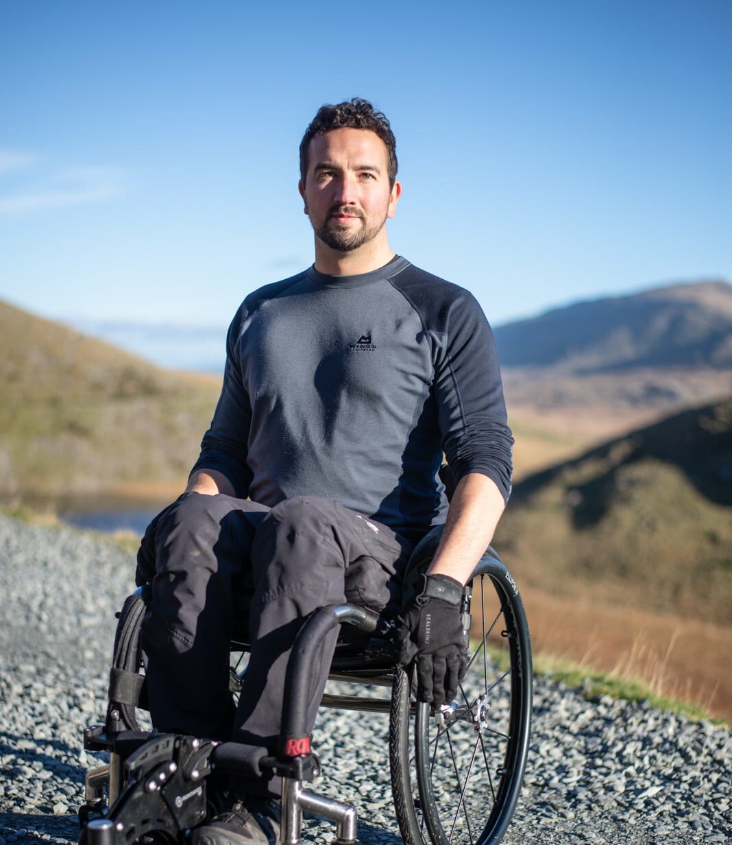 Darren Edwards in wheelchair