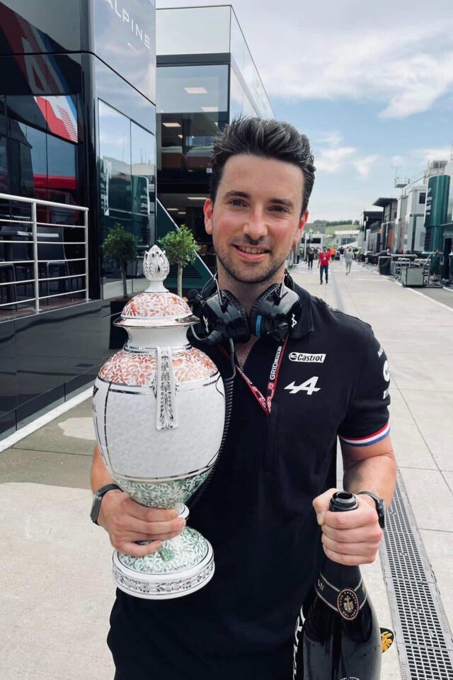 Tom Clark holding trophy