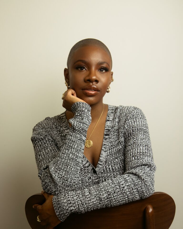 Yomi Adegoke looking at camera