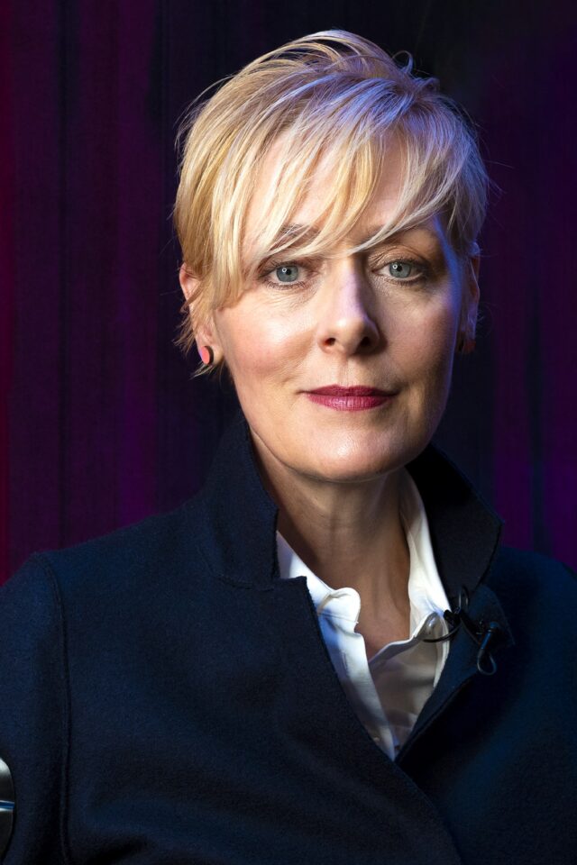 Charlotte storey, keynote speaker looking at camera