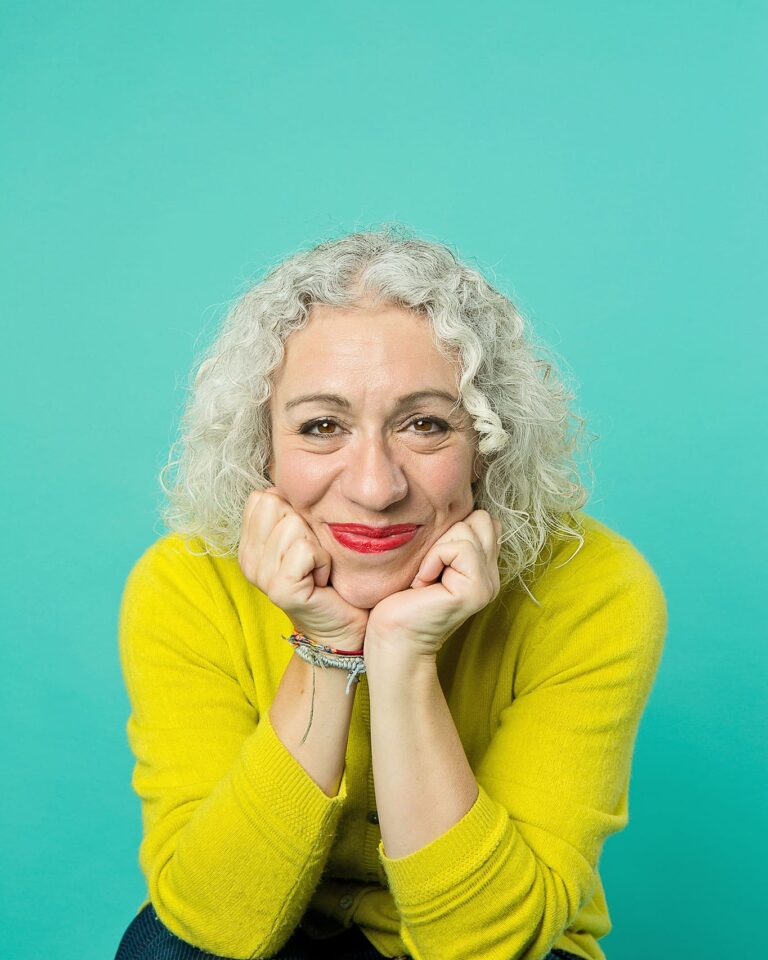 Blaire Palmer, leadership speaker with head in hands