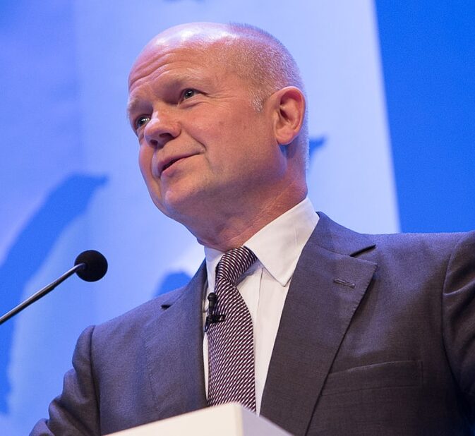 William Hague delivering a speech