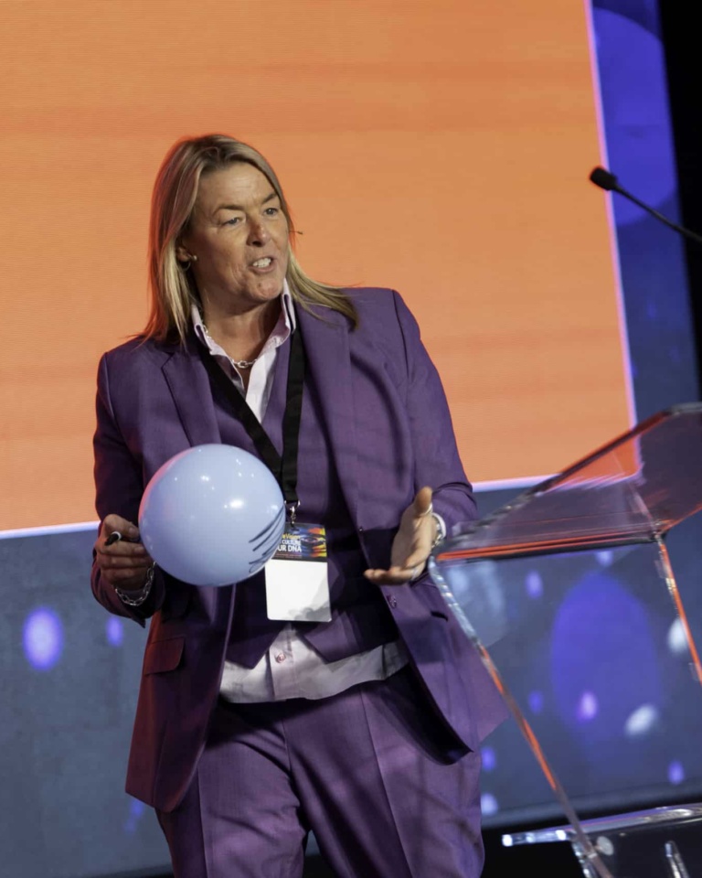 Rachel Haslam hosting and facilitating an event